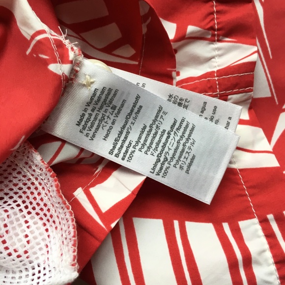 J. CREW Always Swim Trunks Sailing Red Print NEW - Picture 7 of 8